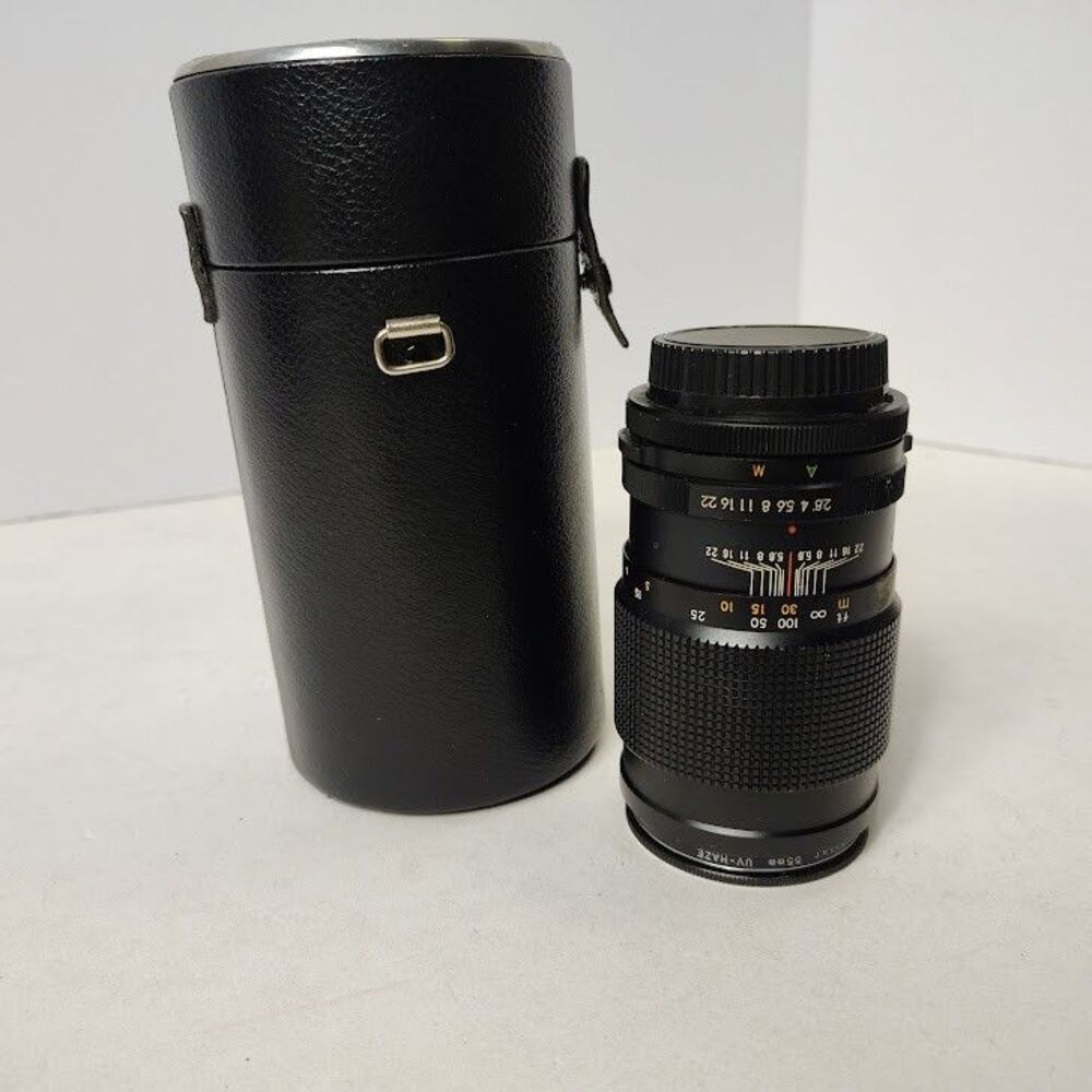 Vemar Automatic 1:2.8 Camera Lens No. 710346 f+135 mm Case Haze Filter Vintage